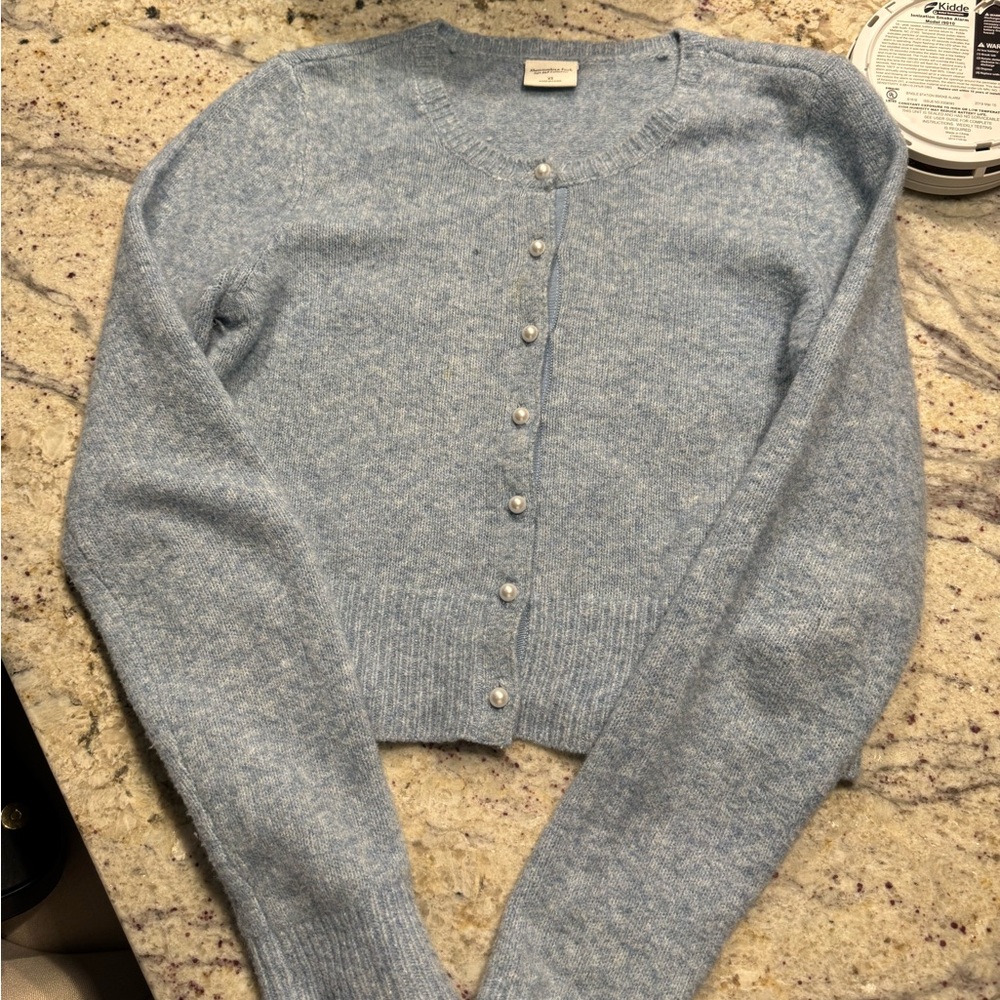 Abercrombie & Fitch Blue Cardigan Sweater